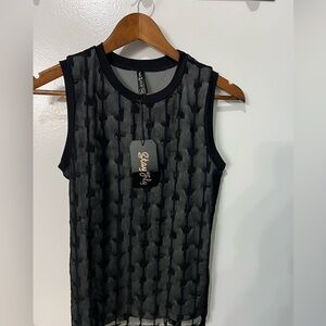 NWT Two Fly tank top size small mesh